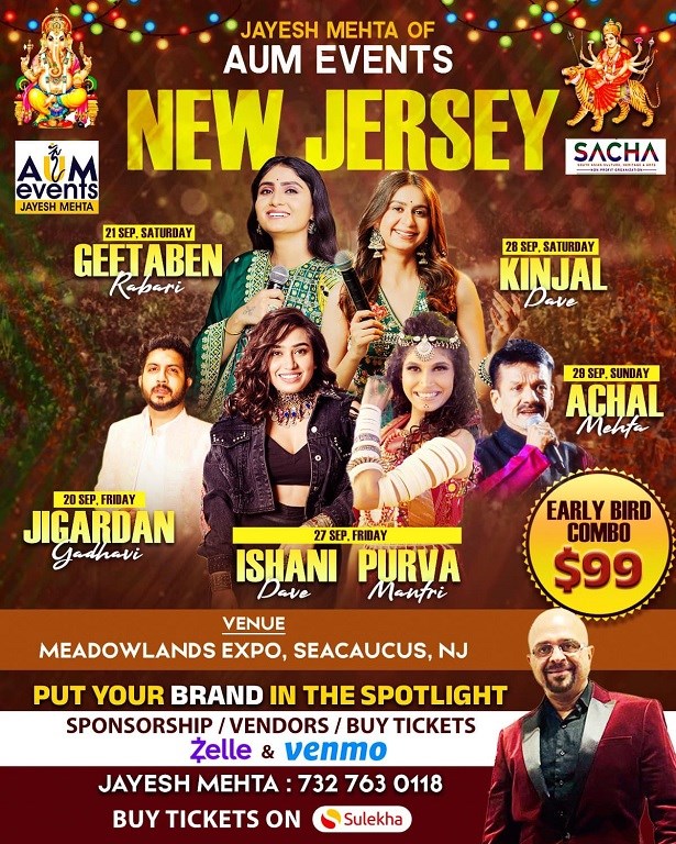 Achal Mehta Garba 2024 in New Jersey Navratri Celebration at