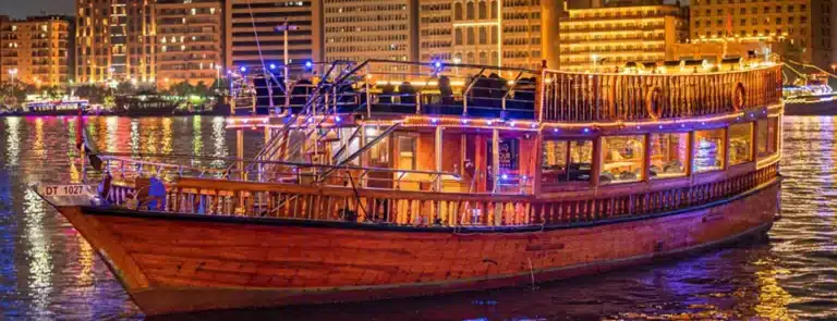 Dubai Creek Luxury Dinner Dhow Cruise Dubai 768x295