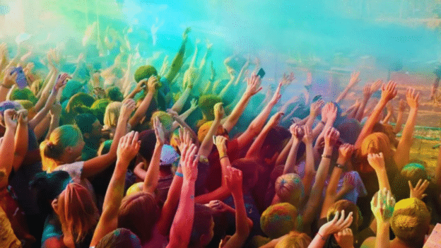 Holi Celebration in Rishikesh 2025