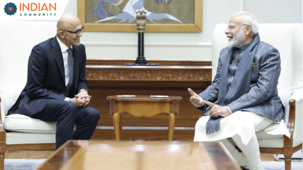 CEO Satya Nadella meets with Prime Minister Narendra Modi