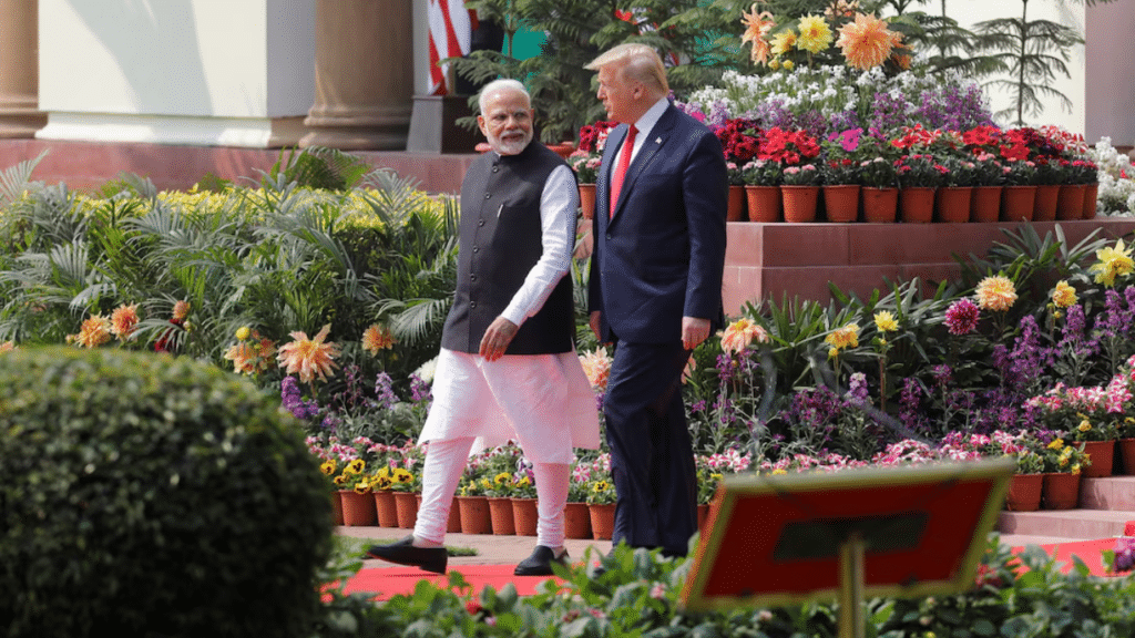 U.S. President Donald Trump and India's Prime Minister Narendra Modi