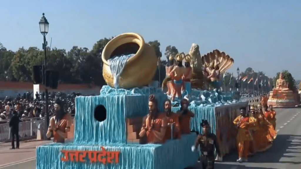 Uttar Pradesh’s Mahakumbh Tableau Wins Top Honors at Republic Day 2025 Parade