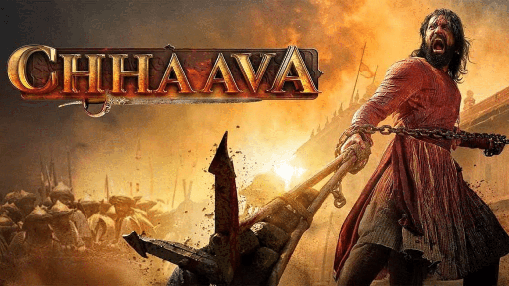 Vicky Kaushal as Chhatrapati Sambhaji Maharaj in the poster for Chhava movie