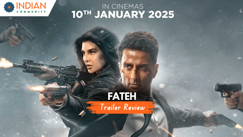 Sonu Sood Action Pose in Fateh Trailer and Jacqueline Fernandez in a Stunt Scene from Fateh