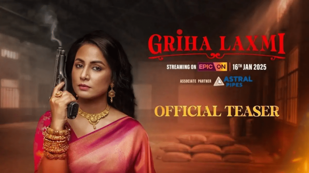 Hina Khan as Laxmi in Griha Laxmi, showcasing her transformation from homemaker to gangster in the upcoming Epic On series.