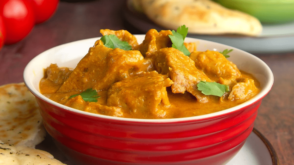 vegetable korma served in a bowl