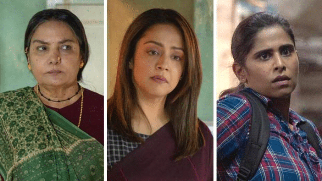 Poster of Dabba Cartel series with five women involved in a dangerous drug operation, featuring Shabana Azmi and Jyotika.