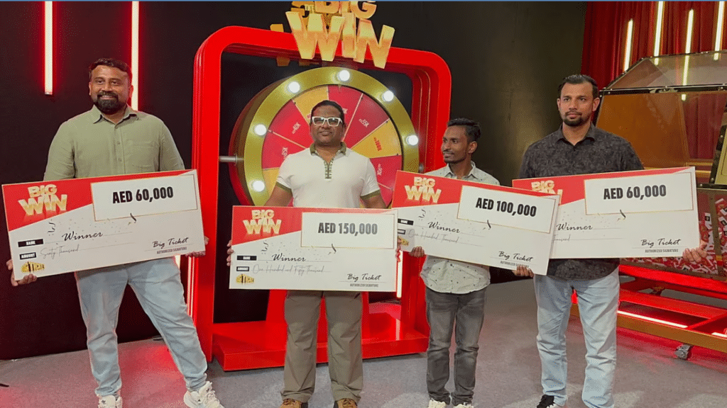 Four lucky expats, including three based in the UAE, have won Big Ticket’s Big Win contest, pocketing a total of Dh370,000.