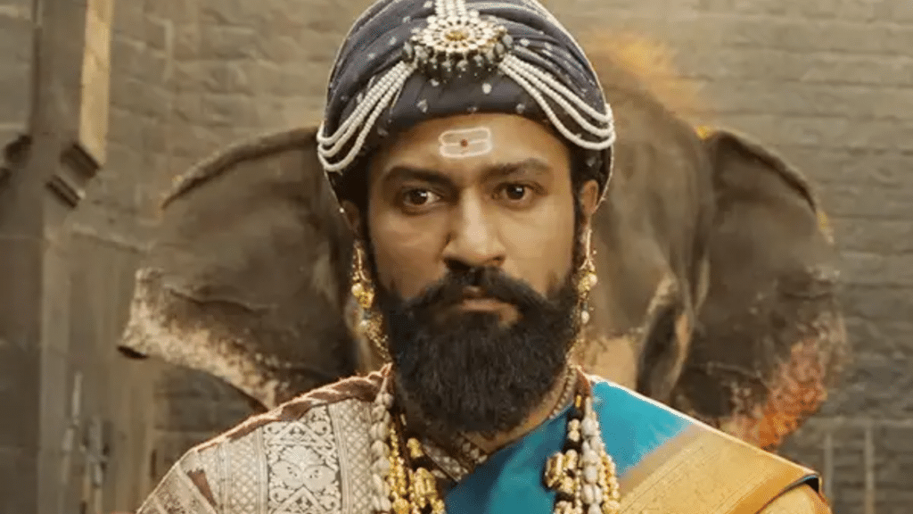 Vicky Kaushal as Sambhaji Maharaj in Chhaava, a historical drama directed by Laxman Utekar