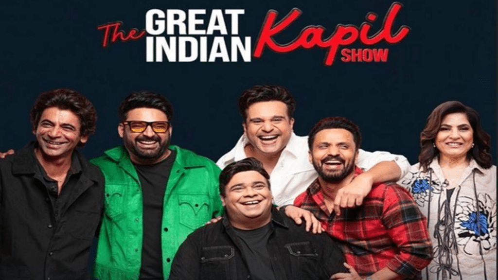 Kapil Sharma and team in The Great Indian Kapil Show Season 3 on Netflix.