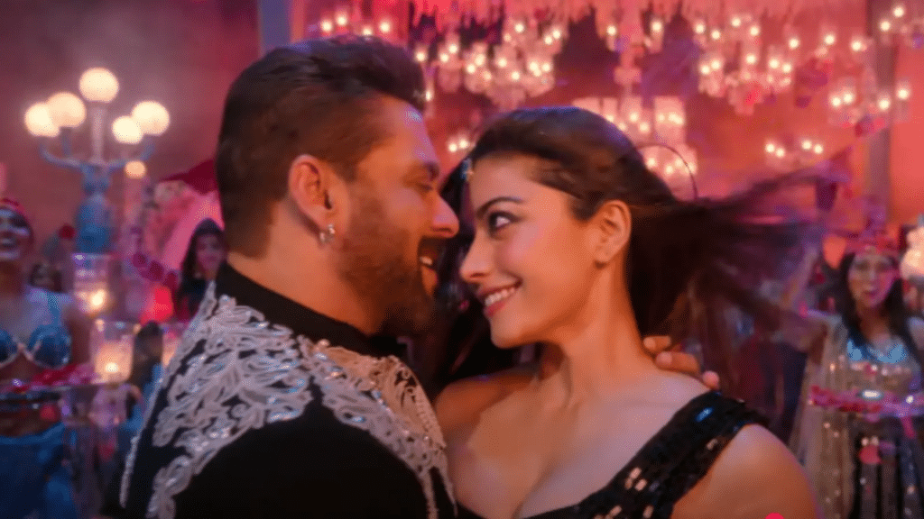 Salman Khan and Rashmika Mandanna in the 'Zohra Jabeen' song from Sikandar, topping the music charts in 2025.