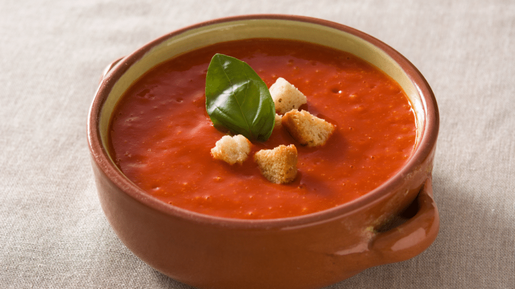 Tomato soup is a comforting, classic dish enjoyed by people of all ages.