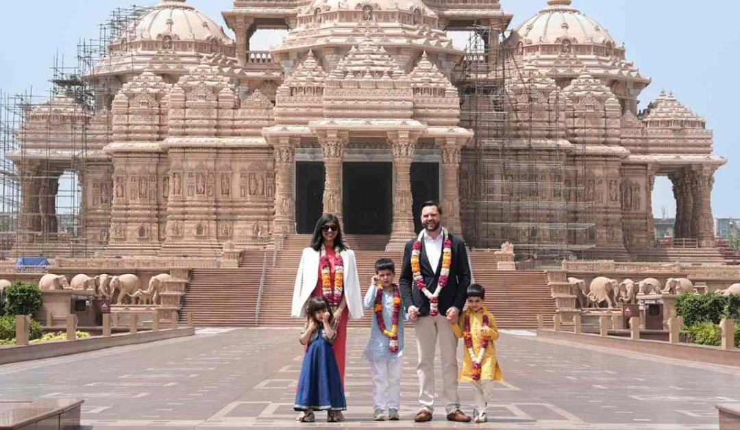 JD Vance Kicks Off India Visit with Spiritual Journey at Akshardham Temple