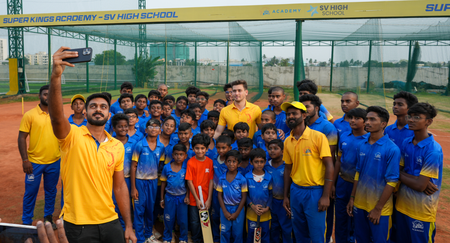 IPL 2025: CSK’s Noor Ahmed, Vijay Shankar give tips to academy kids in Vanagaram, Chennai
