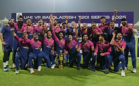 Skipper Waseem hails team spirit as UAE clinch T20I series against Bangladesh 