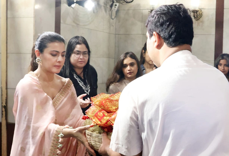 Kajol seeks blessings at Dakshineswar Kali temple before the release of ‘Maa’