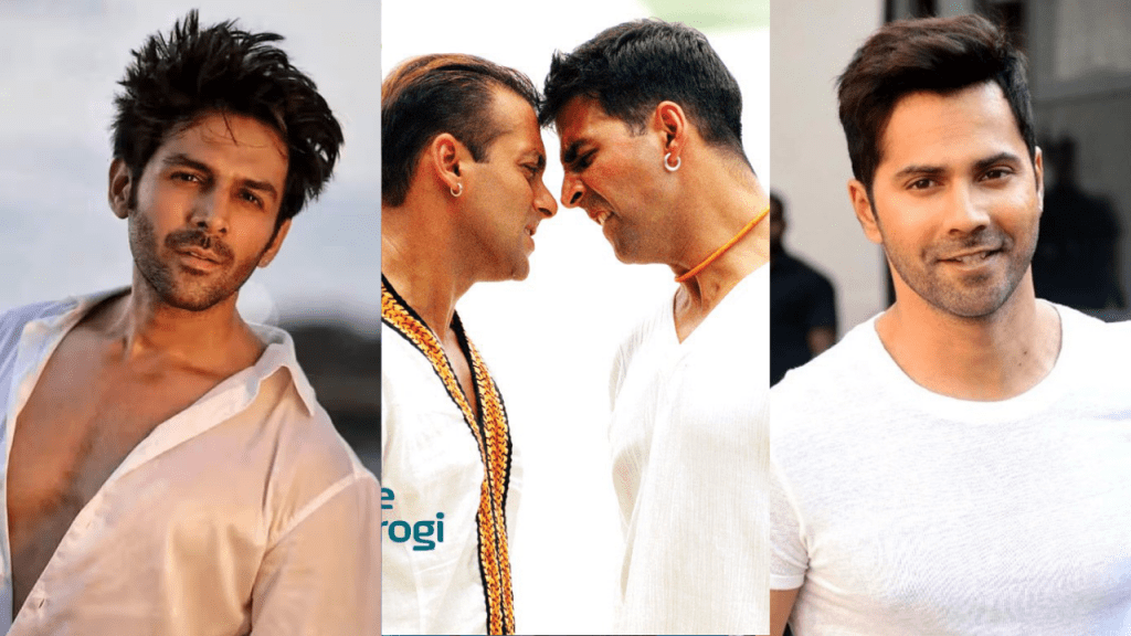 Kartik Aaryan and Varun Dhawan in Mujhse Shaadi Karogi 2