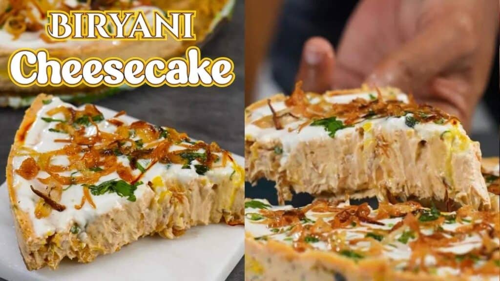 Cheesecake or Biryani? Viral ‘Biryani Cheesecake’ Recipe Sparks Internet Meltdown viral Biryani Cheesecake
