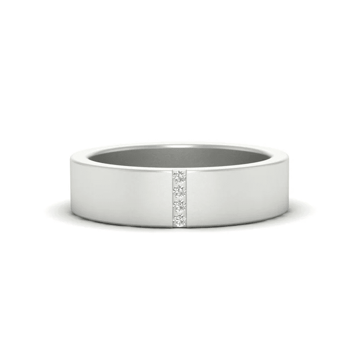 4 Stone Diamond Wedding Band Ring