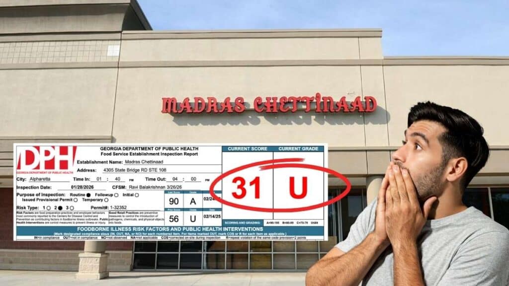 Madras Chettinad Indian Restaurant in Alpharetta Fails Food Health Inspection Report
