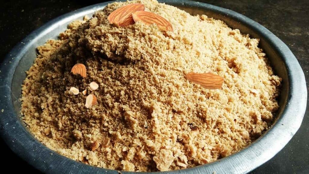 Panjiri : Traditional Prasad Recipe with Wheat Flour and Dry Fruits 1 Whole Wheat Flour
