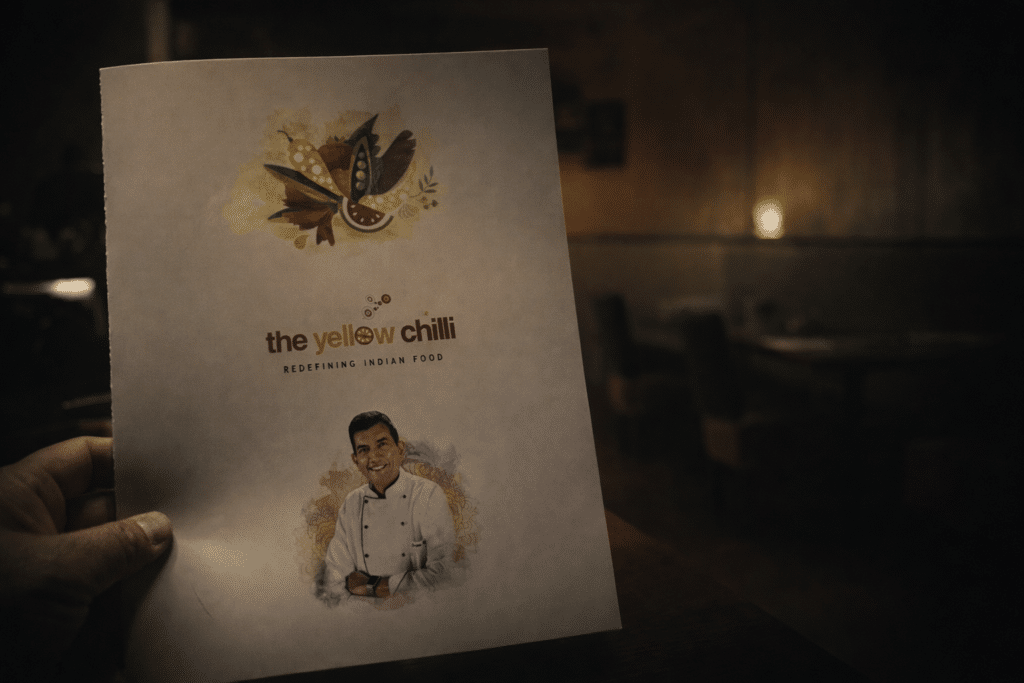 Menu of The Yellow Chilli restaurant
