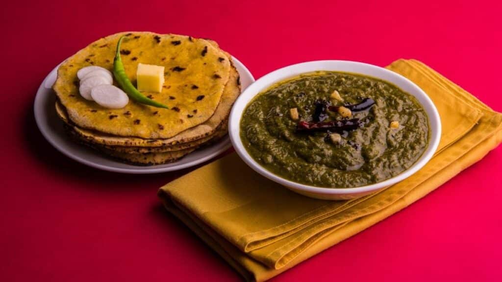 sarson ka saag makke ki roti