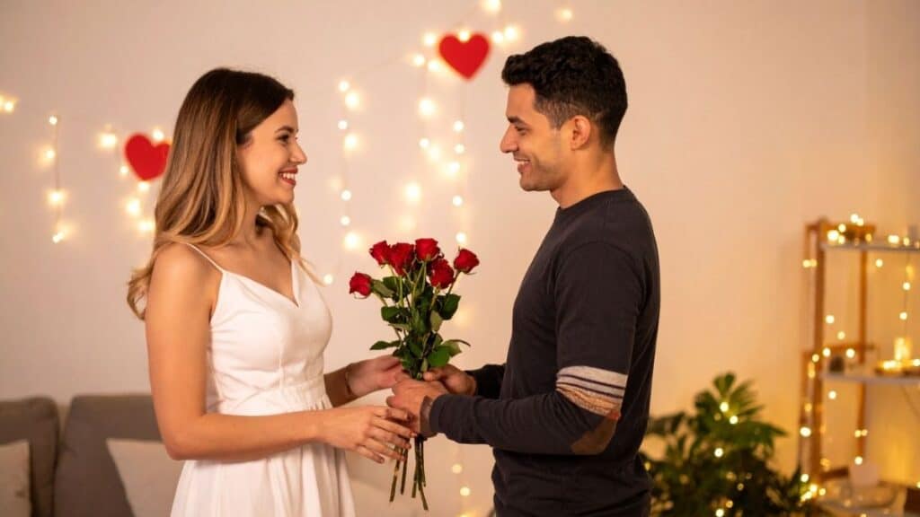 Couples in valentines day