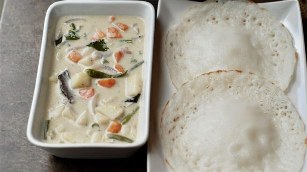 Kerala Appam and Vegetable Stew Recipe for Good Friday 5 Kerala vegetable stew with appam recipe