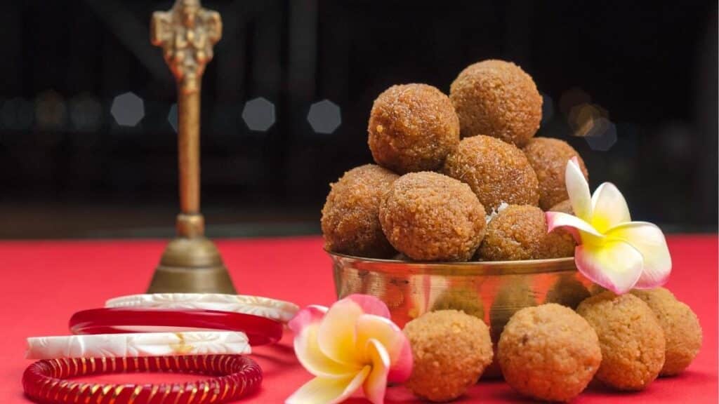 Narkel Naru Recipe for Ram Navami – Bengali Coconut Ladoo With Jaggery (Prasad-Ready) Narkel Naru recipe
