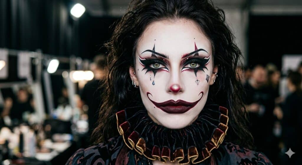 clown halloween makeup look