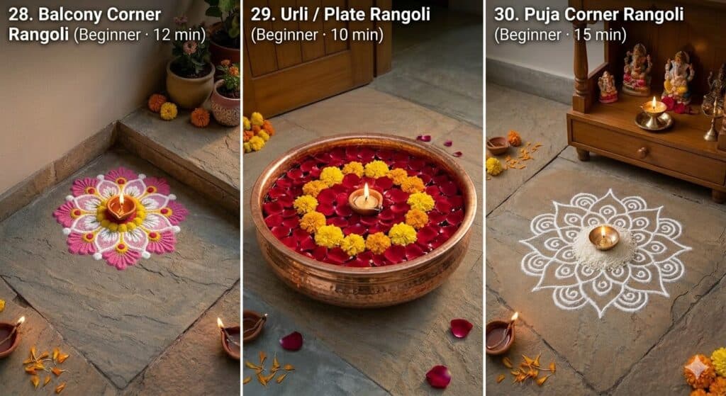 small corner rangoli designs