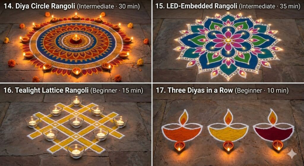 diya rangoli design