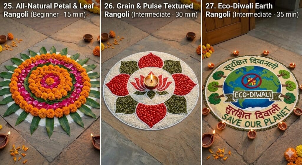 ecofriendly rangoli design